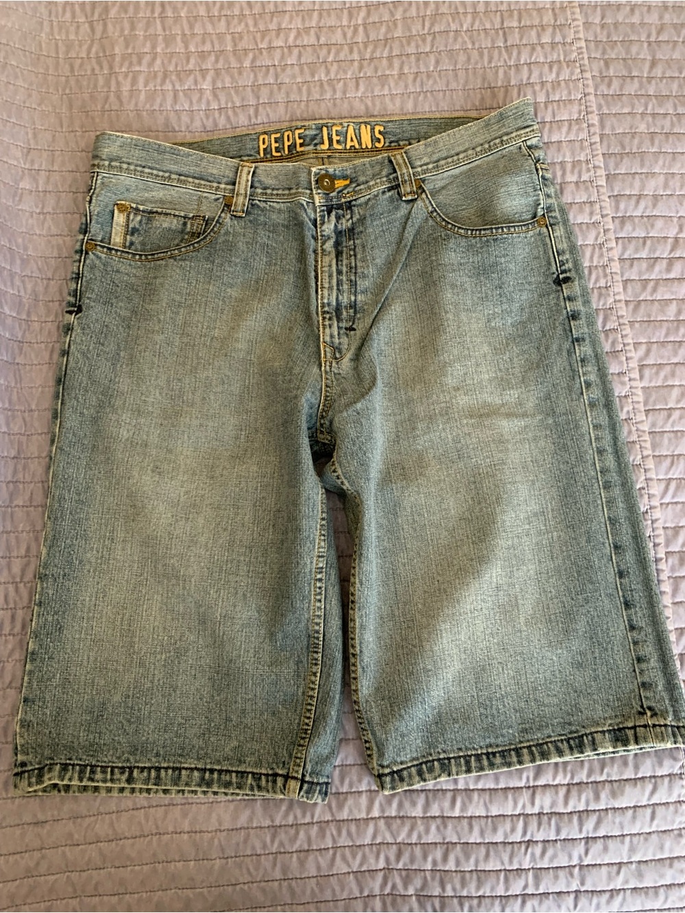 Pepe Jeans Men’s Faded Blue Denim Shorts